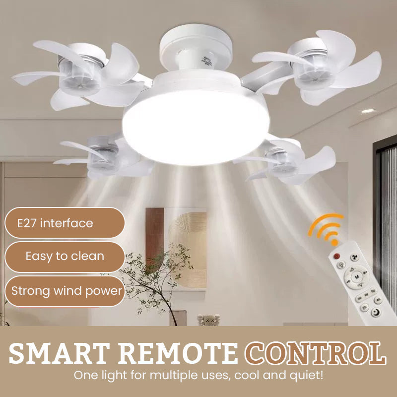 🌀New E27 Socket Ceiling Fan Light – 2-in-1 Silent LED Fan with Remote Control, Energy-Saving Cooling & Lighting Combo for the Home Bedroom