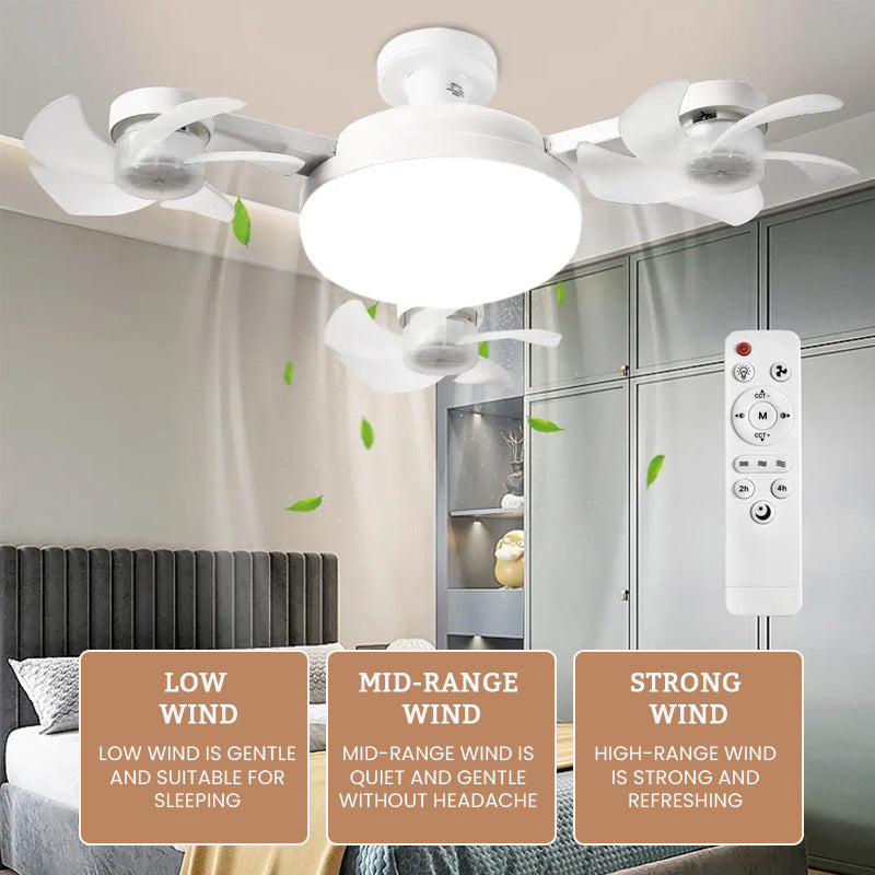 🌀New E27 Socket Ceiling Fan Light – 2-in-1 Silent LED Fan with Remote Control, Energy-Saving Cooling & Lighting Combo for the Home Bedroom