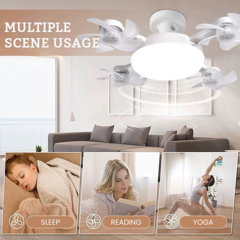 🌀New E27 Socket Ceiling Fan Light – 2-in-1 Silent LED Fan with Remote Control, Energy-Saving Cooling & Lighting Combo for the Home Bedroom